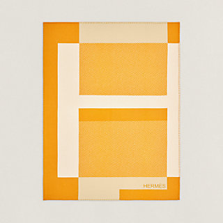 HERMES-PARIS Hロゴブランケット HERMES-PARIS Hロゴブランケット